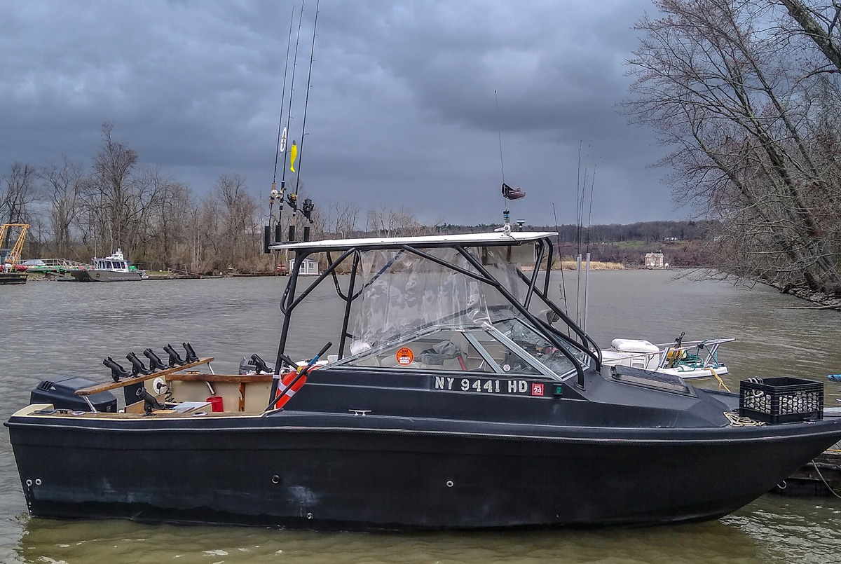 Striper Charter Boat on the Hudson River: Black Mamba